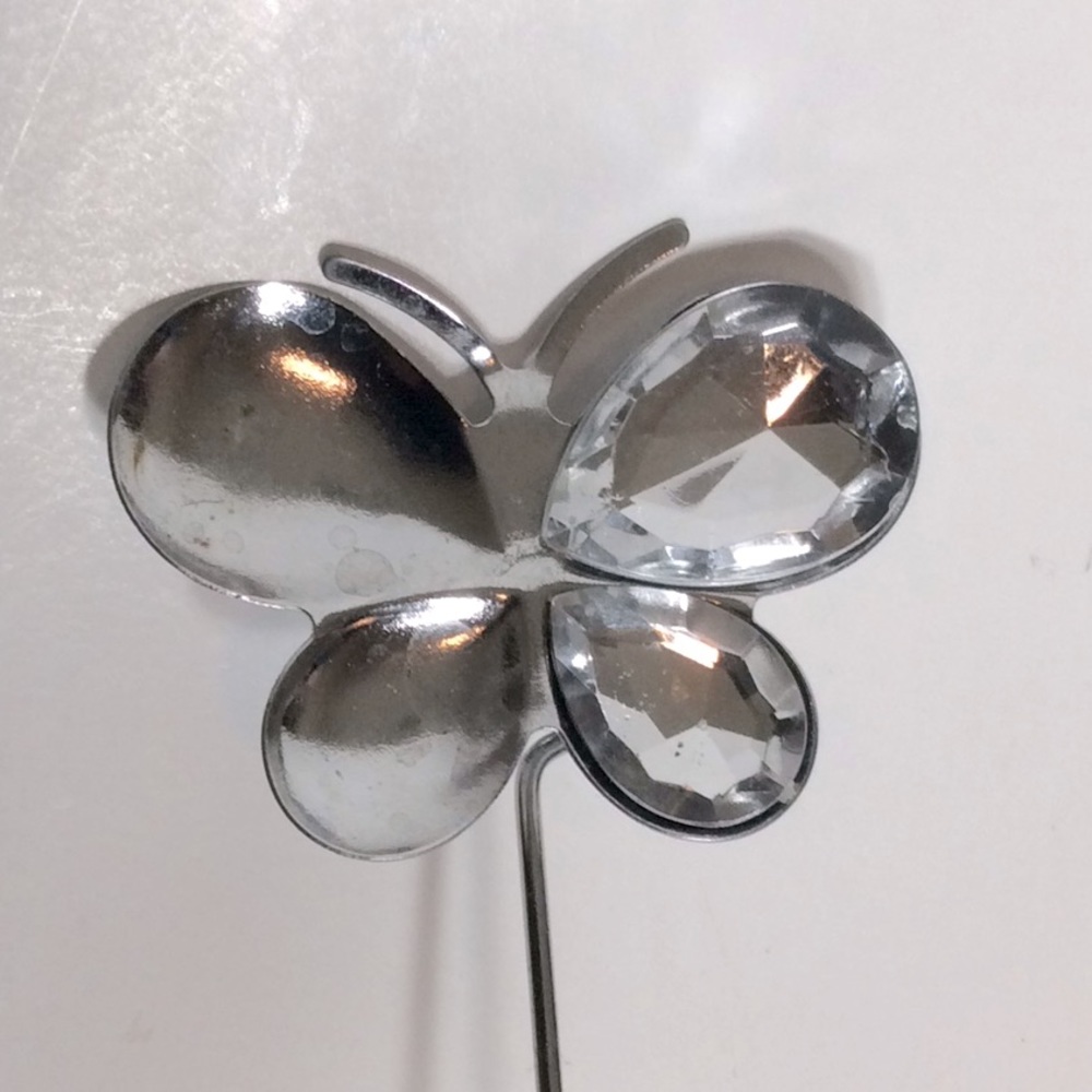 Three Rhinestone Butterfly Photo/Table Tent Holder - Picture 3 of 4